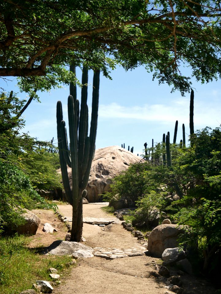 The trail through the Ayo rock formations, Aruba